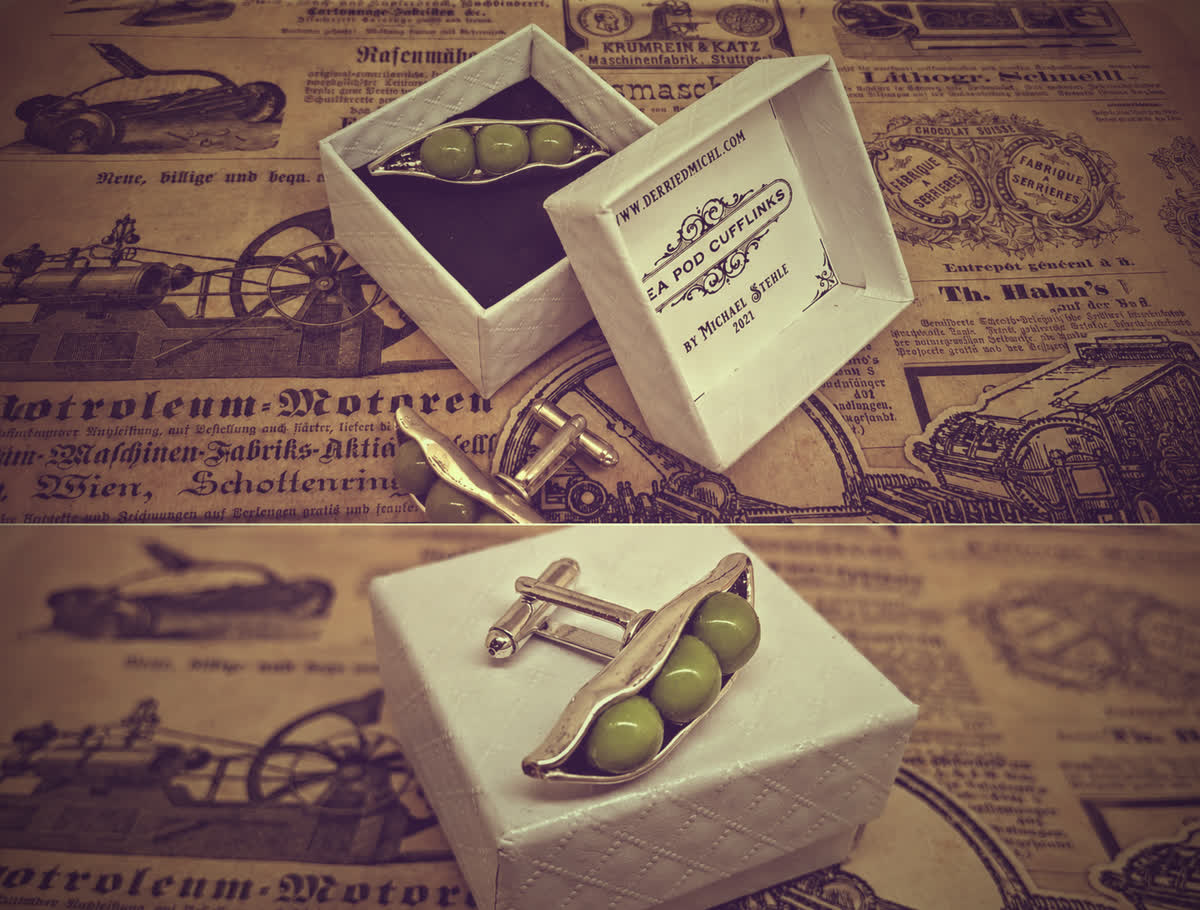 Peapod Cufflinks Shells